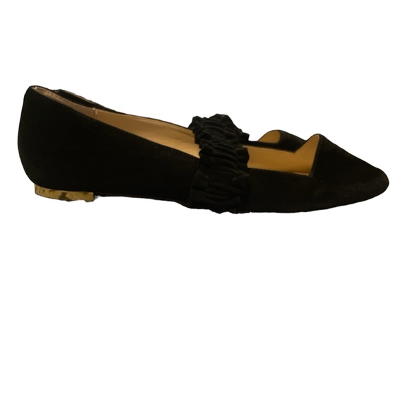 Adrienne Vittadini Ruffle Strap Ballet Flats Size 8 - Picture 3 of 4